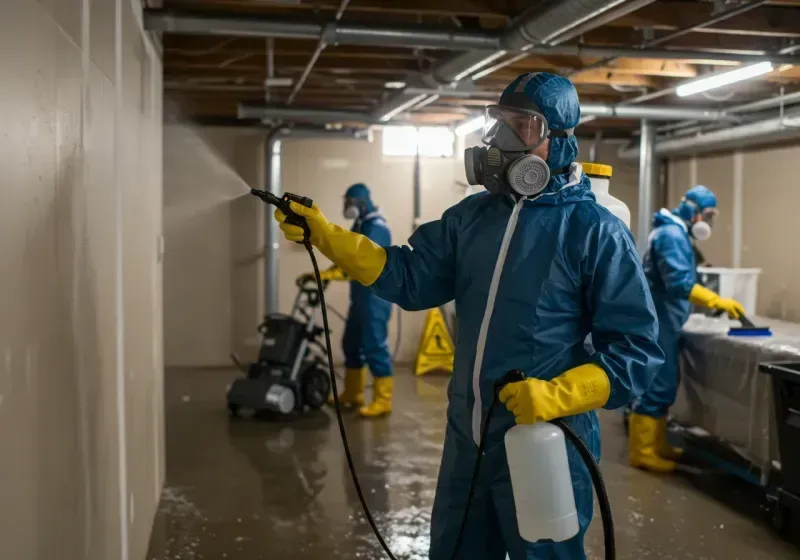 Basement Sanitization and Antimicrobial Treatment process in Helena Valley Southeast, MT