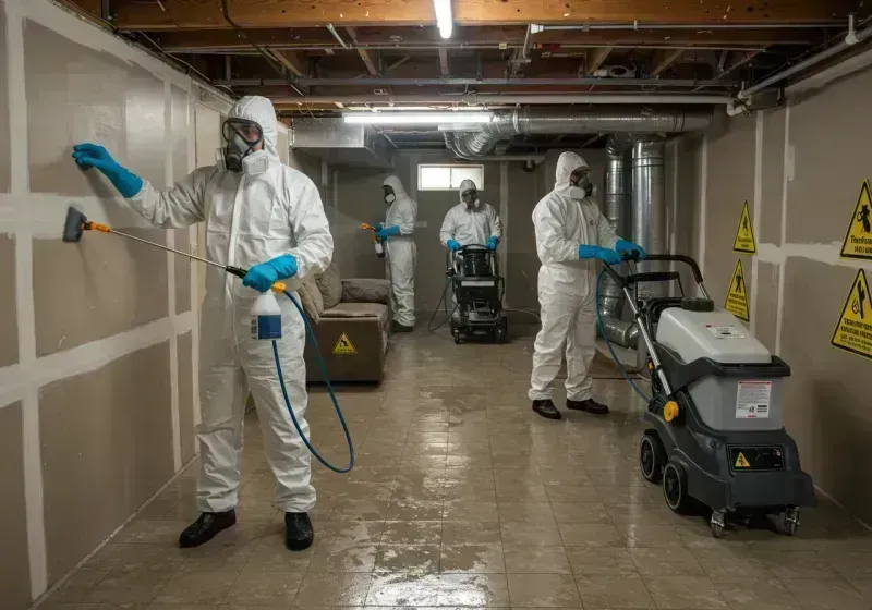 Basement Moisture Removal and Structural Drying process in Helena Valley Southeast, MT